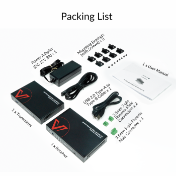 Zero-Latency 8K HDMI KVM-Extender Set, HDMI 2.1 & HDCP 2.3, 4x USB 2.0, 100m, AV Access 8KEX100-KVM